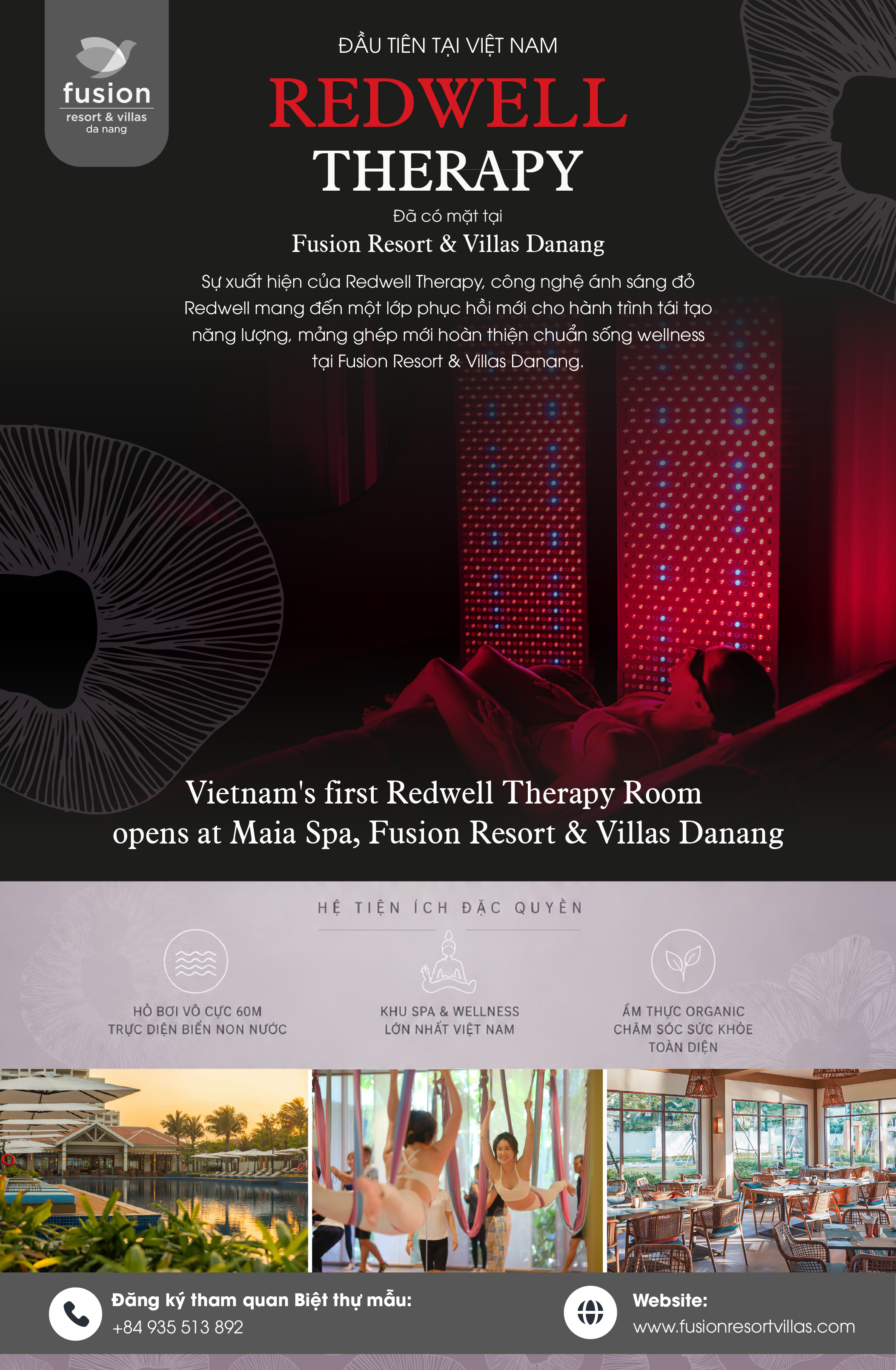 VIETNAM 'S FIRST REDWELL THERAPY ROOM OPEN AT MAIA SPA, FUSION RESORT & VILLAS DANANG